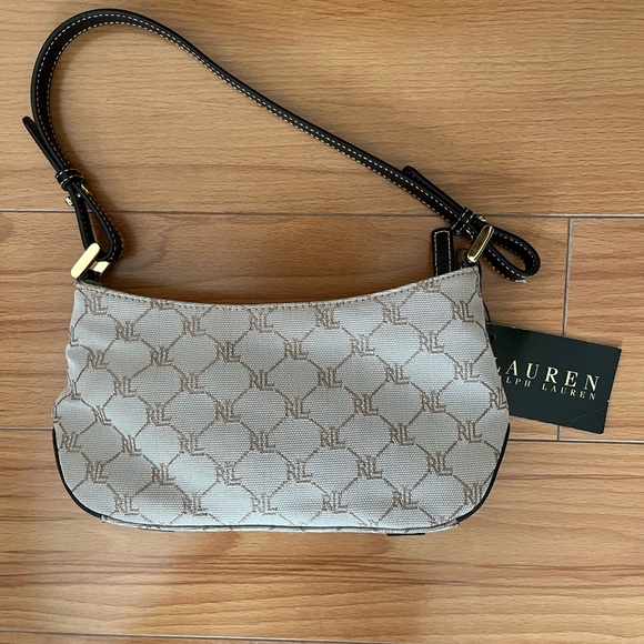 Lauren Ralph Lauren Handbags - Lauren Ralph Lauren Beige and Brown Shoulder Bag